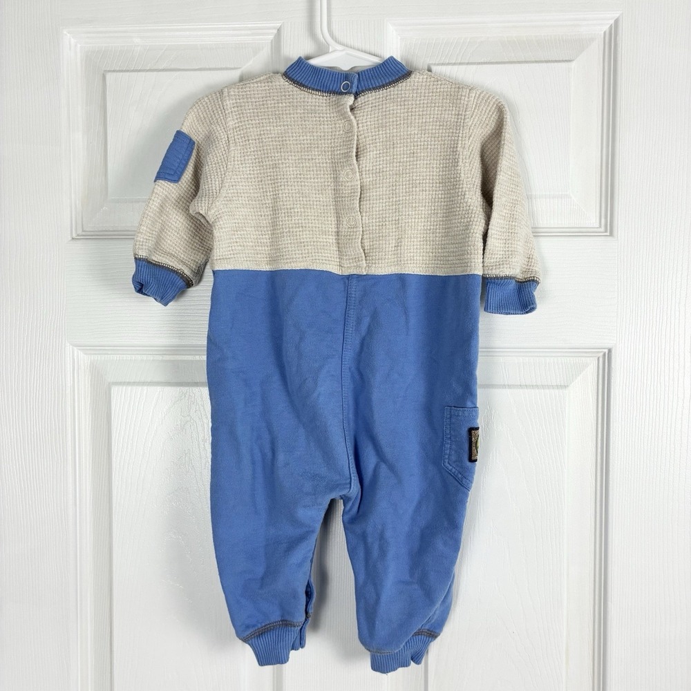 VTG 90s 100% Cotton Hiking Outdoors Nature Romper Jumpsuit Baby Boy 6M - 9M - Picture 4 of 5
